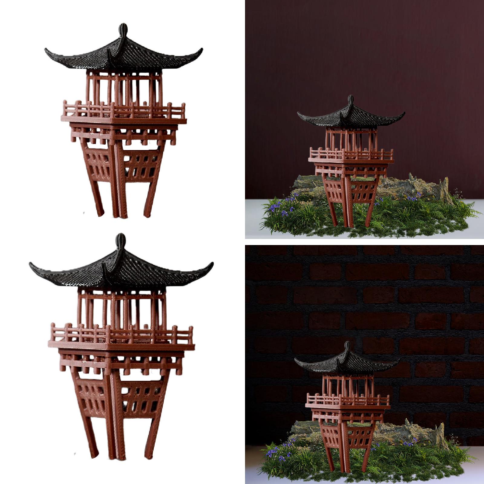 زخرفة جناح صيني مصغر منحوتة حد - مراجعة Bonsai Garden Chinese Garden وسعره