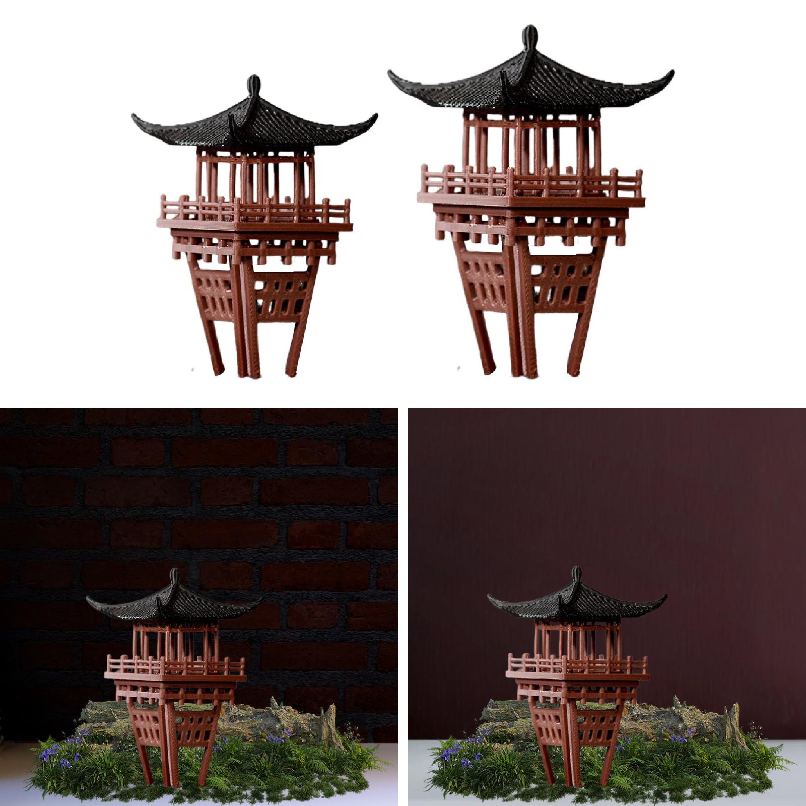 زخرفة جناح صيني مصغر منحوتة حد - مراجعة Bonsai Garden Chinese Garden وسعره